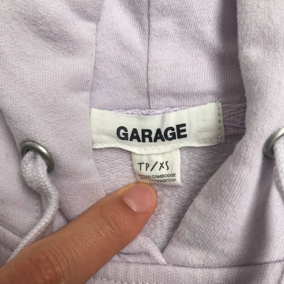 NWOT garage pastel lilac mesh hoodie - Picture 3 of 4